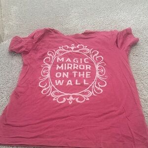 Pink Graphic Tee "Magic Mirror on the Wall" Disney Snow White